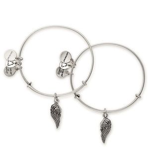 Alex and Ani Wings Set of 2 Charm Bangles